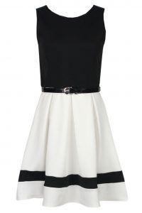 Black and White Skater Dress