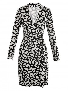 Black and White Wrap Dress