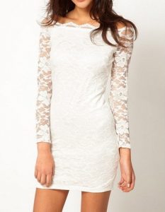 Bodycon White Lace Dress