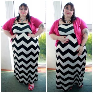 Chevron Maxi Dress Plus Size