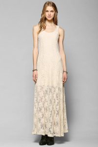 Lace Maxi Dress White