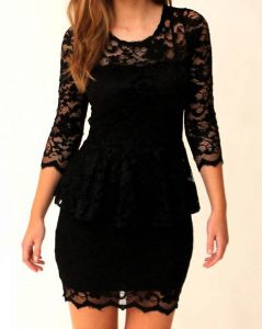 Lace Peplum Dress