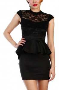 Lace Top Peplum Dress