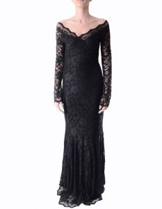 Long Black Lace Dress