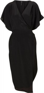 Long Black Wrap Dress