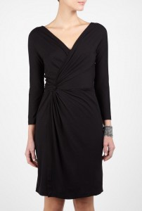 Long Sleeve Black Wrap Dress