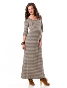 Long Sleeve Maternity Maxi Dress