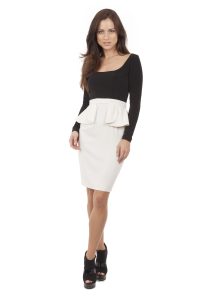 Long Sleeve Peplum Dress