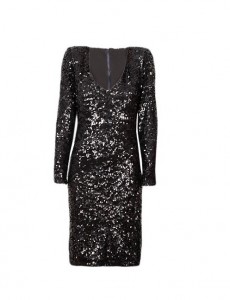 Long Sleeve Sequin Bodycon Dress