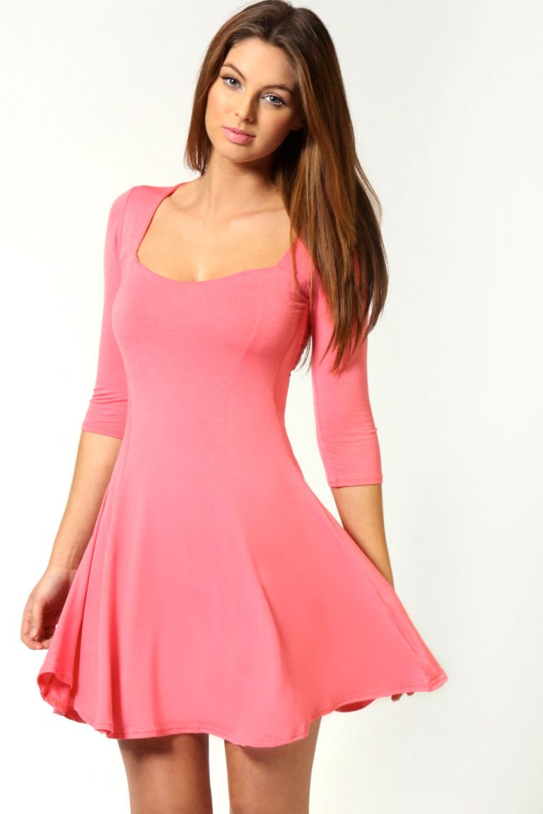 Long Sleeve Skater Dress Picture Collection Dressedupgirl Com