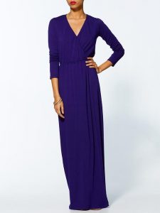 Long Sleeve Wrap Maxi Dress