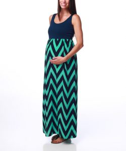 Maternity Chevron Maxi Dress