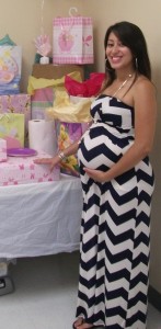 Maternity Chevron Maxi Dress