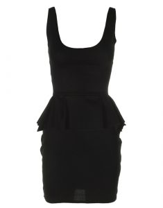 Peplum Dress Black