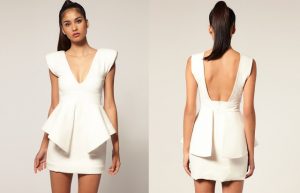 Peplum White Dress