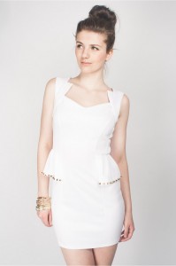 Peplum White Dresses