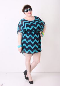 Plus Size Chevron Dress