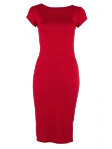 Red Midi Bodycon Dress