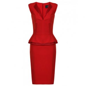 Red Peplum Dress