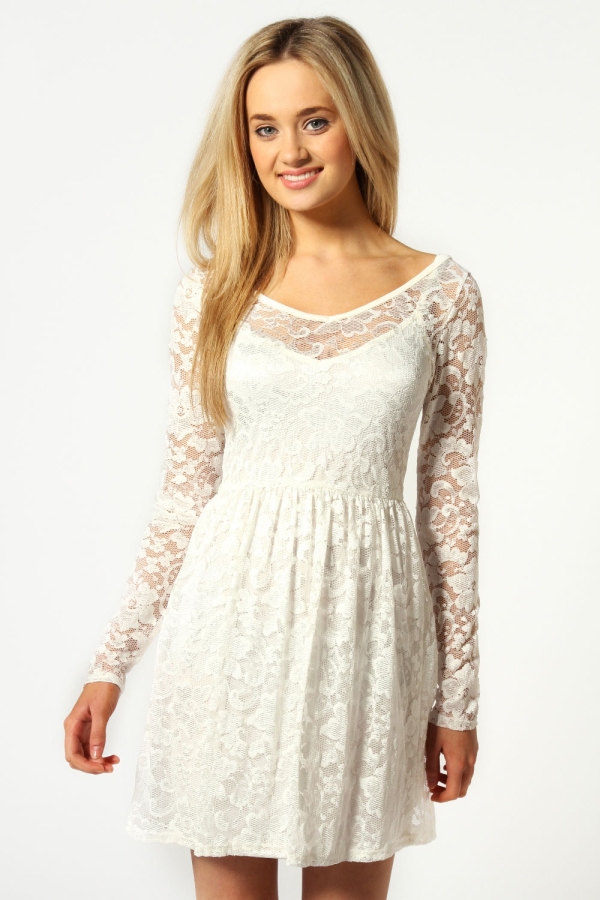 White Skater Dress | Dressed Up Girl