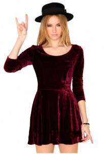 Velvet Skater Dress