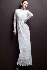 White Lace Long Sleeve Dress