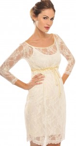 White Lace Maternity Dress