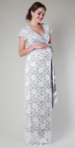 White Lace Maternity Dress