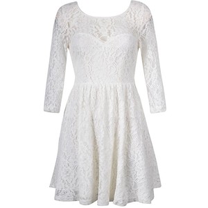 White Lace Skater Dress