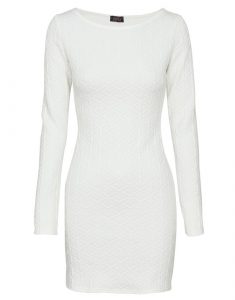 White Long Sleeve Dress Bodycon