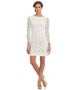 White Long Sleeve Lace Dress