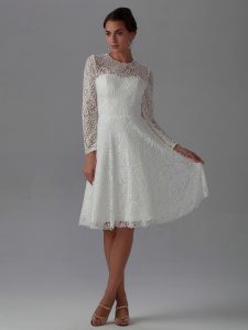 White Long Sleeve Lace Dress