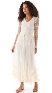 White Long Sleeve Lace Dress