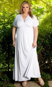 White Wrap Dress Plus Size