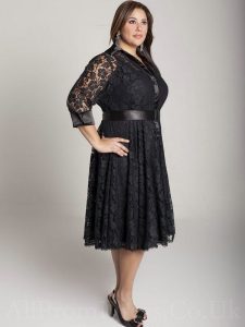Black Lace Dress Plus Size