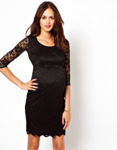Black Lace Maternity Dress