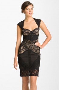 Black Lace Sheath Dress