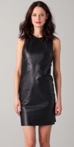 Black Leather Shift Dress