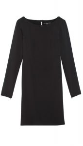 Black Long Sleeve Shift Dress