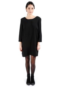 Black Long Sleeve Shift Dress