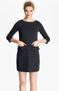 Black Shift Dress with Sleeves