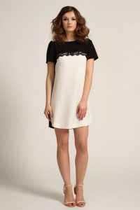 Black and White Shift Dress