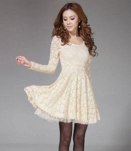 Lace Beige Dress