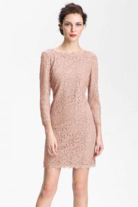 Lace Overlay Sheath Dress