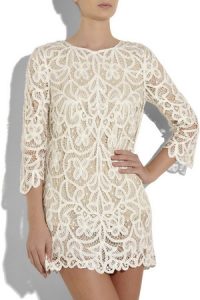 Lace Shift Dress with Sleeves