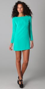 Long Sleeve Mini Shift Dress