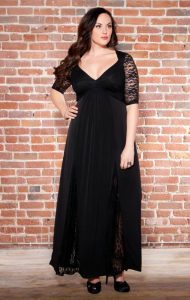 Plus Size Lace Dress With Sleeves
