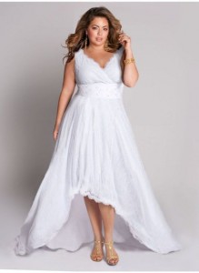 Plus Size White Cocktail Dress