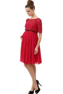 Red Lace Maternity Dress