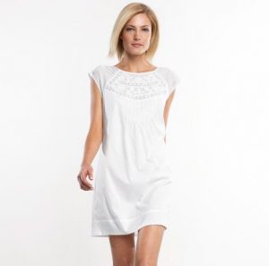 White Cotton Shift Dress